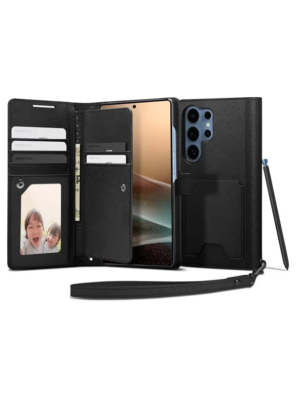Spigen Wallet S - black - Samsung Galaxy S25 Ultra