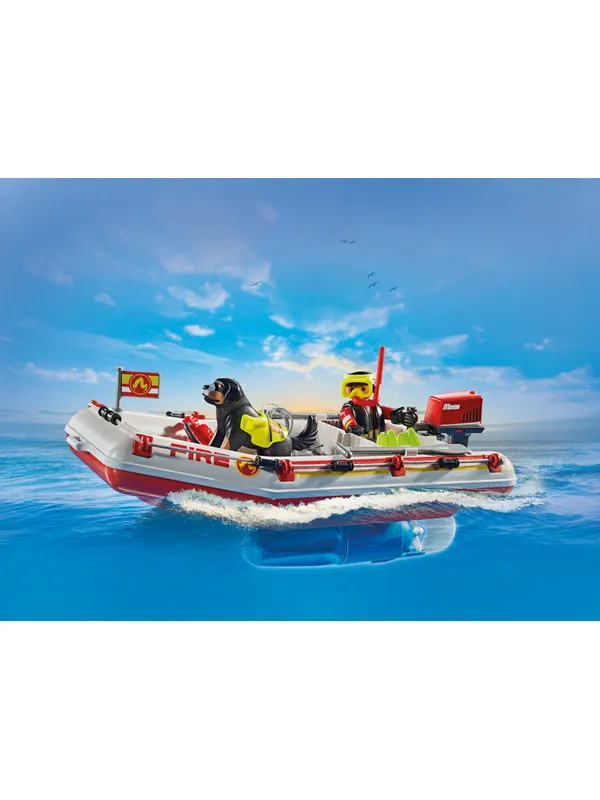 Playmobil Action - Brannbåt med vannskuter