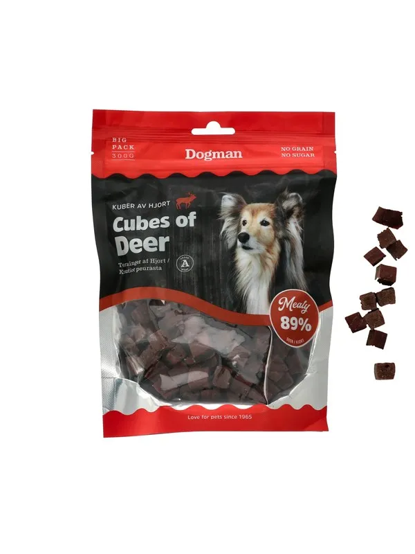 Dogman Meaty Hjorteterninger Hundegodbiter 300g