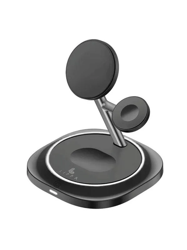 Lippa 3-in-1 Wireless Charger Stand 15W Black