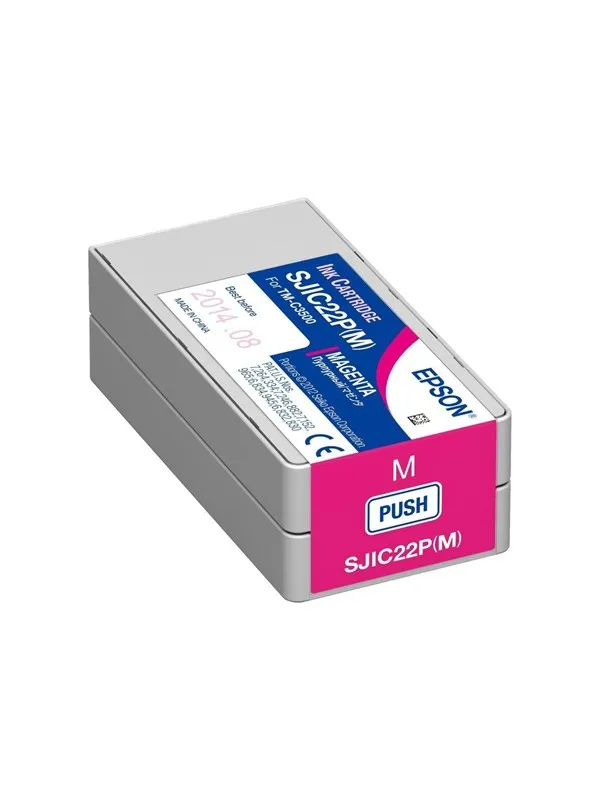 Epson SJIC22P(M) Magenta Ink - Blekkpatron Rød