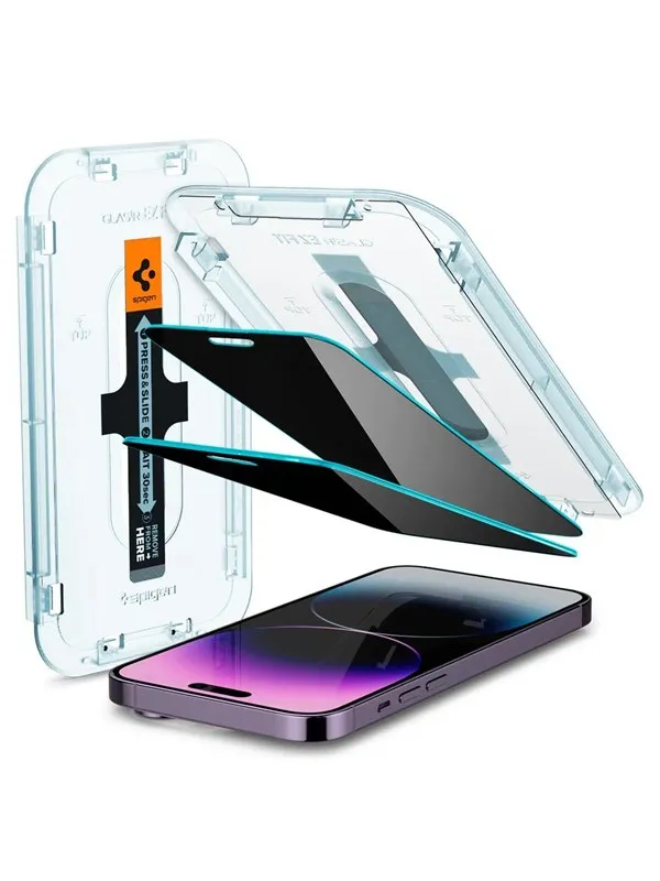 Spigen Glass EZ Fit Privacy 2 Pack - iPhone 14 Pro Max