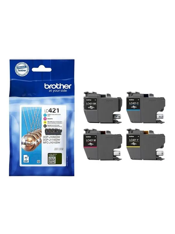 Brother LC 421VAL 4-Pack Ink Black/Yellow/Cyan/Magenta