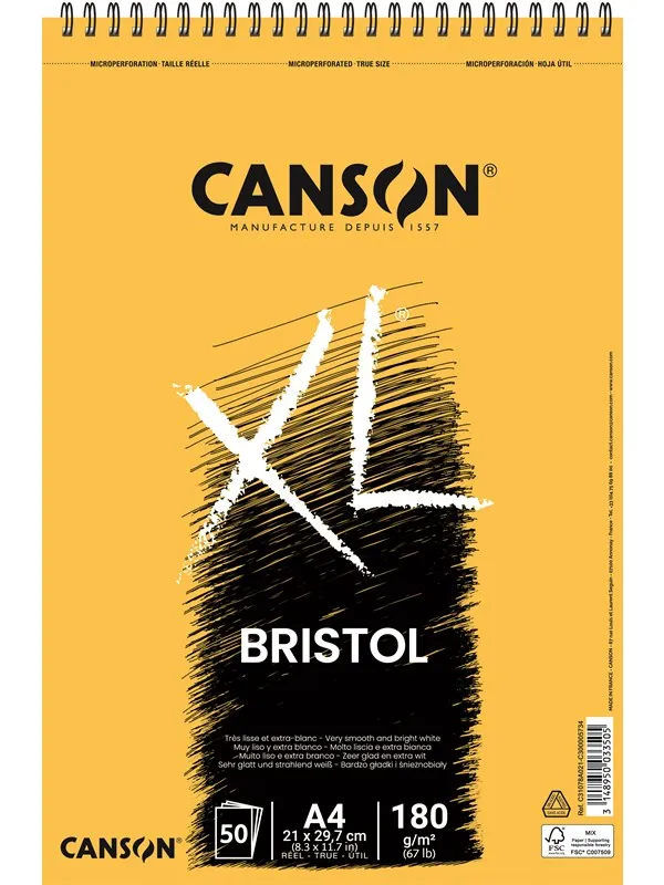 Canson XL Bristol VS A4 180G Spiral 50 SH