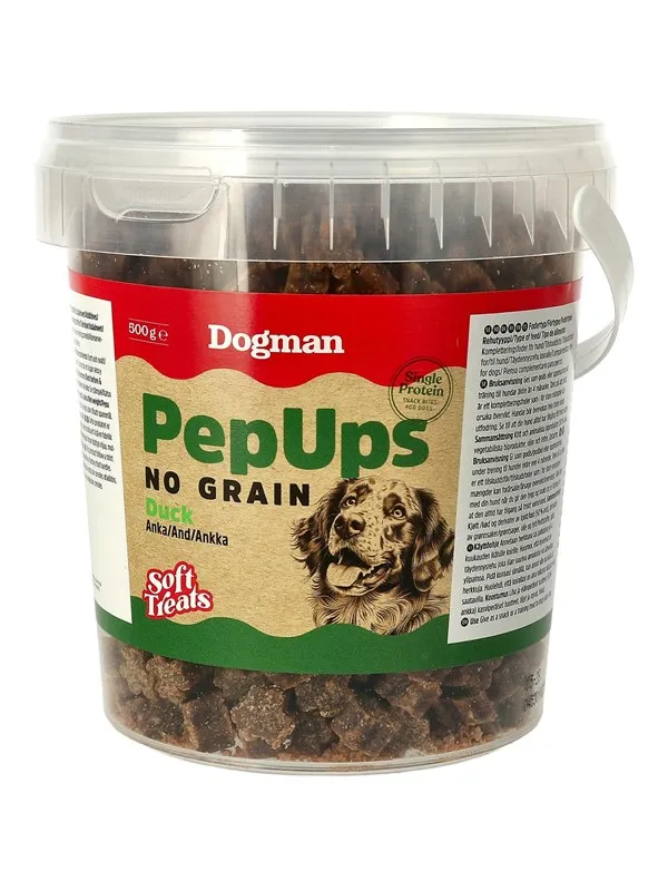 Dogman Pep Ups No Grain And Hundegodbiter 500g