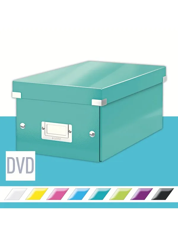 Leitz Oppbevaringsboks Click & Store  WOW DVD Isblå