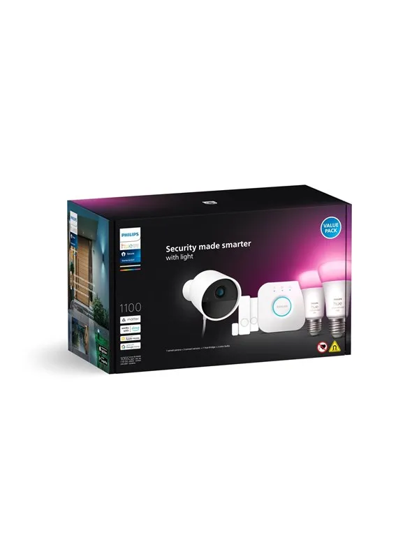 Philips Hue Sikkerhetskamera WCA E27, Sett EU