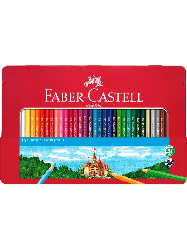 Faber-Castell Colour pencils hexagonal tin 36x