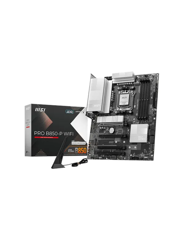 MSI PRO B850-P WIFI Hovedkort - AMD B850 - AMD AM5 socket - DDR5 RAM - ATX