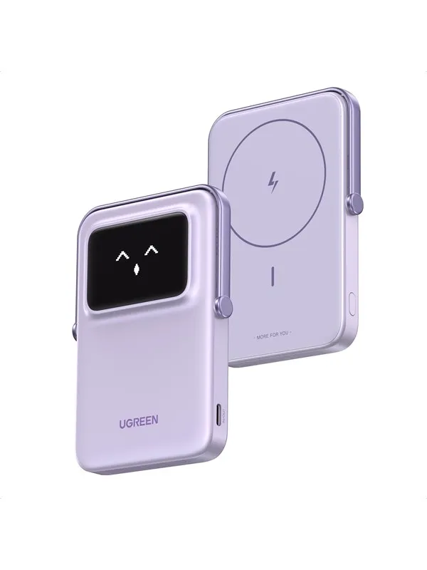 UGREEN Uno Magnetic Wireless 7.5W Nødlader - Lilla - 5000 mAh