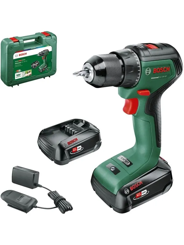 Bosch Cordless Drill Driver UniversalDrill 18V-60 2X2.0AH