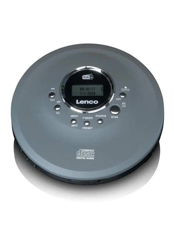 Lenco CD-400GY - Portable CD/ MP3 player for CD CD-R CD-RW - Gray