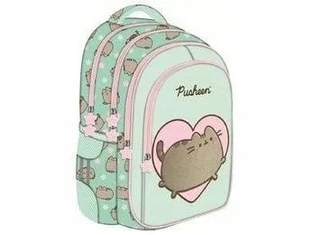 Ryggsekk 27x39x12 1ZAM 5 rom Pusheen mint folie
