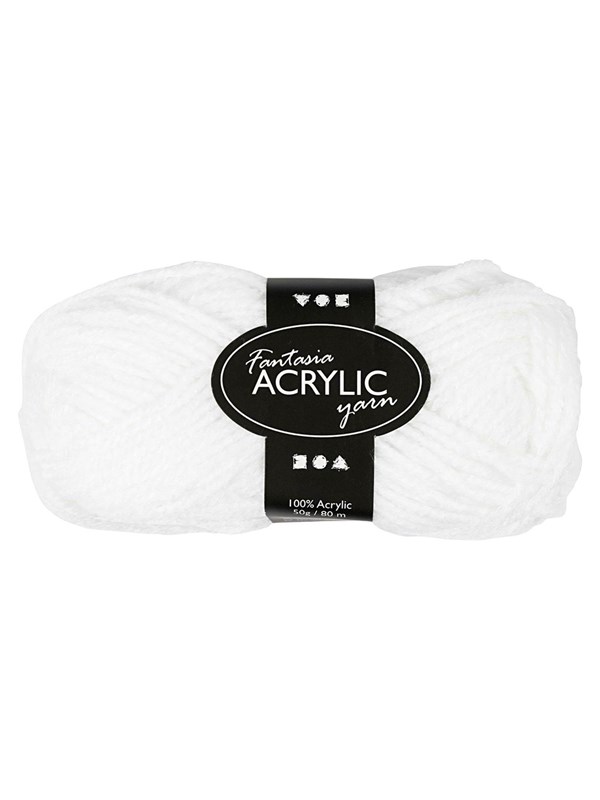 Creativ Company Acrylic yarn White 50gr 80m