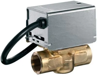 2-vejs zoneventil on/off med 1mtr. kabel. 230V 50/60Hz.