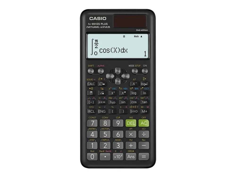 Casio FX-991ES Plus 2nd edition - Vitenskapelig kalkulator - batteri, solpanel
