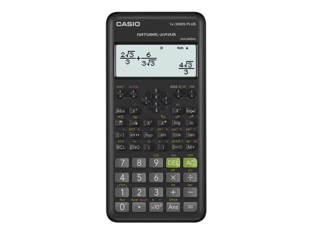Casio fx-350ES PLUS 2nd edition - Vitenskapelig kalkulator - 10 sifre + 2 eksponenter - batteri