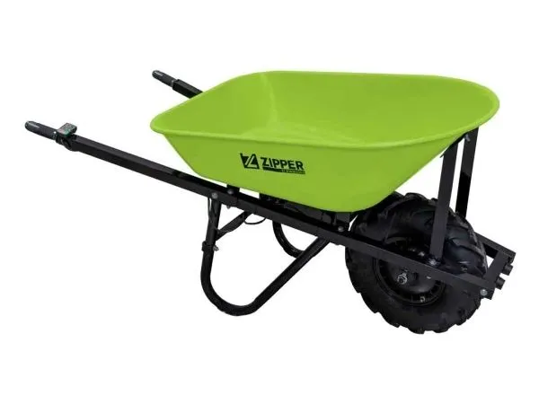 Zipper ZI-EWB200S, Motorisert trillebår, 1 hjul, Sort, Grønn, 260 kg, 1480 mm, 640 mm