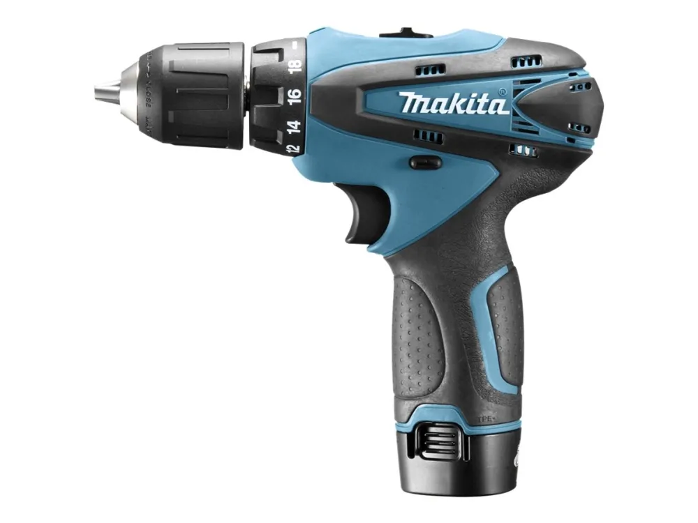 Makita DF330DWE - Drill/driver - trådløs - 2 hastigheter - nøkkelfri borhylse 10 mm - 24 N·m - 2 batterier - 10.8 V