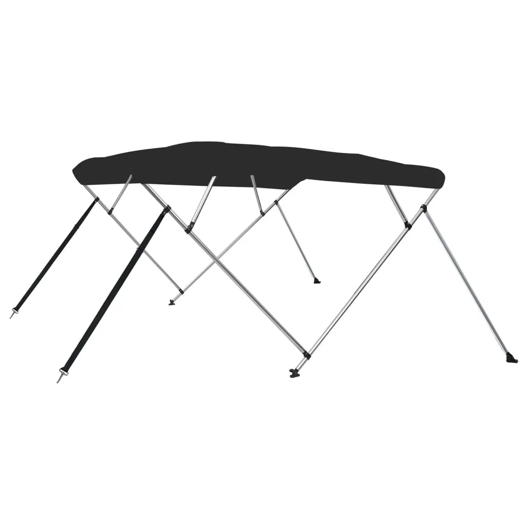 vidaXL Båtkalesje 4-buet svart 243x180x137 cm