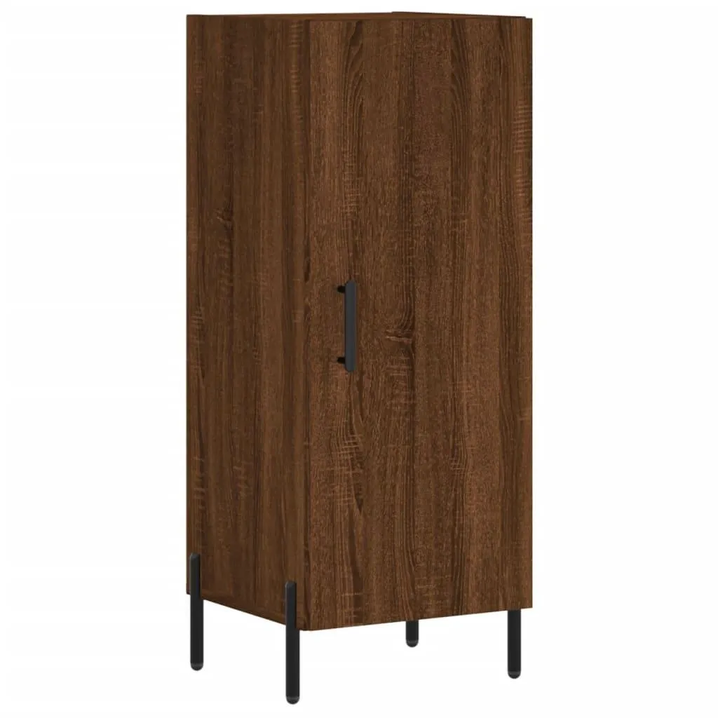 vidaXL Skjenk brun eik 34,5x34x90 cm konstruert tre