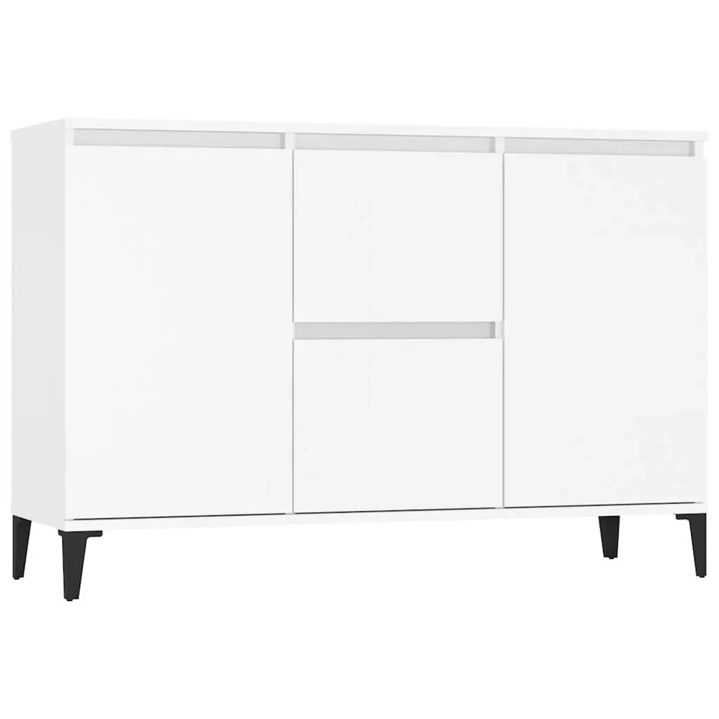 vidaXL Skjenk hvit 102x35x70 cm konstruert tre