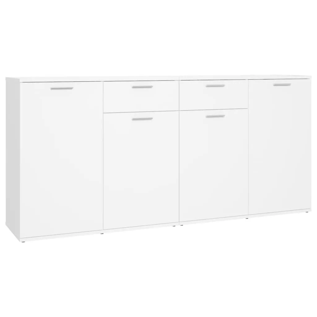 vidaXL Skjenk hvit 160x36x75 cm sponplate