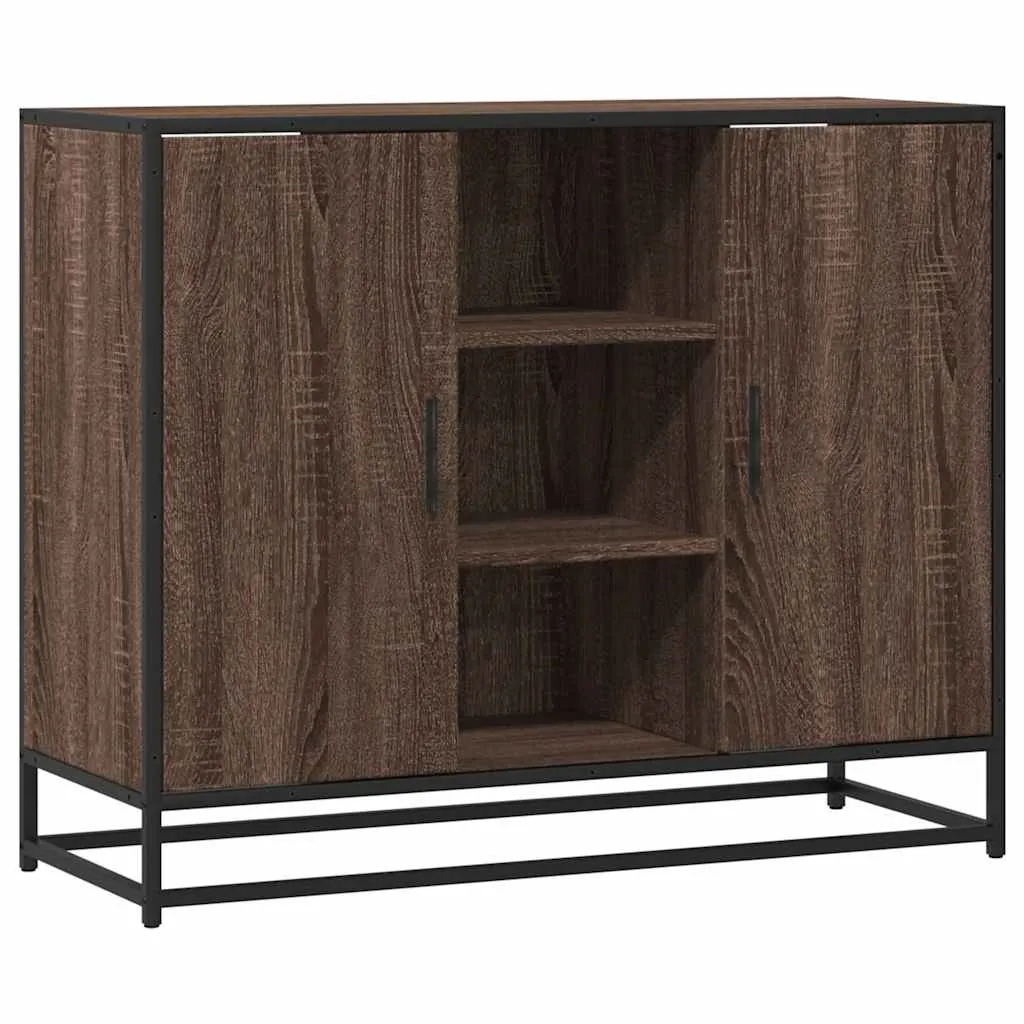 vidaXL Skjenk brun eik 92x35x76 cm konstruert tre
