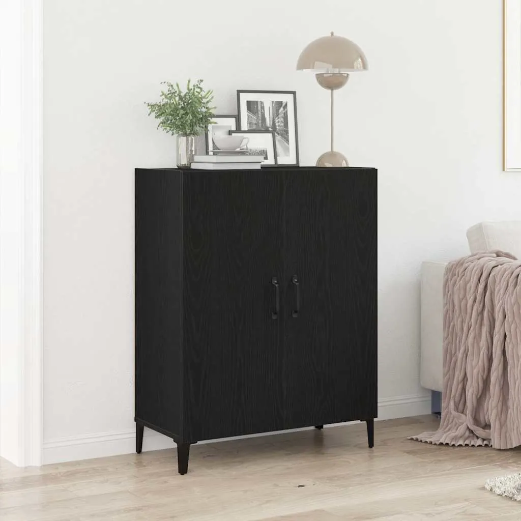 vidaXL Skjenk svart eik 69,5x34x90 cm konstruert tre
