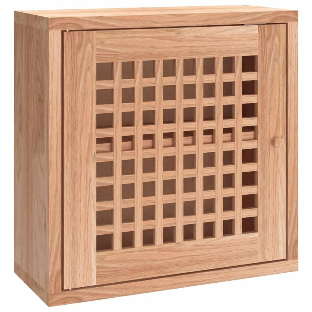 vidaXL Veggskap 42x18x42 cm heltre valnøtt