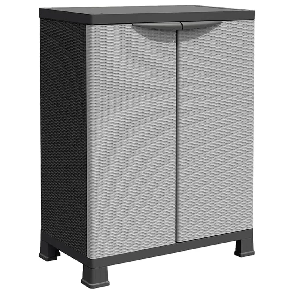 vidaXL Plastskap 68x39x92 cm rottingdesign