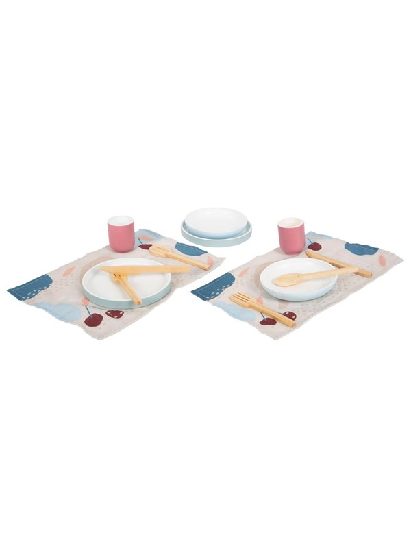 Small Foot - Wooden Cutlery Set with Placemats 15 pcs.