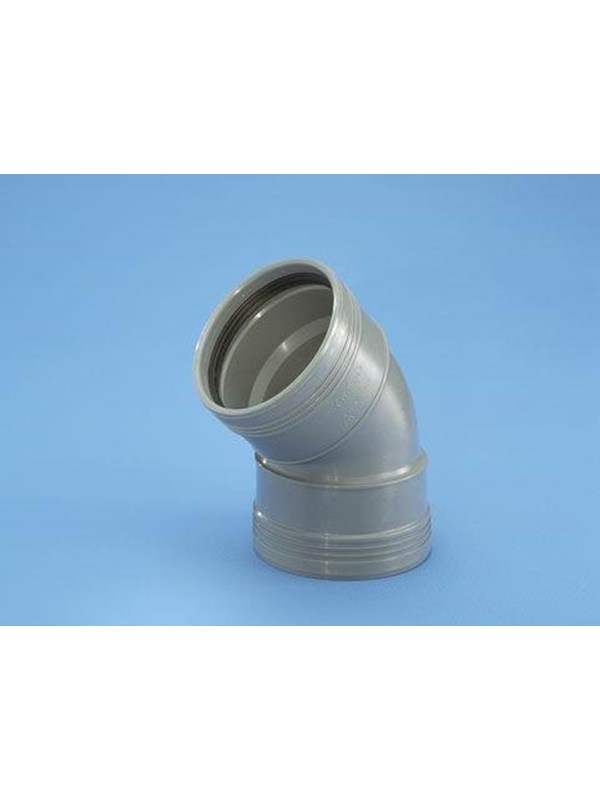 Wavin Wafix plus pp bend 45° x 32 mm grey