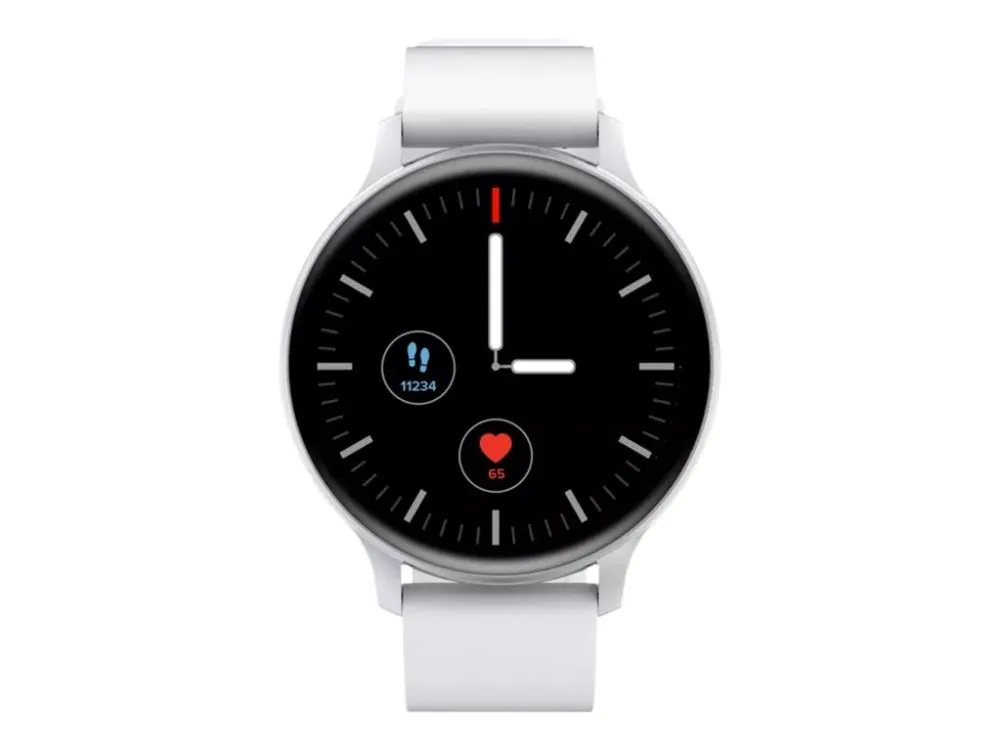 Canyon SW-68 - Metall - smartklokke med stropp - silikon - display 1.28" - 64 MB - Bluetooth - 50.6 g - hvit