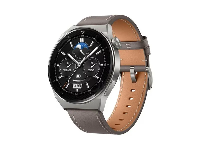 Huawei | Klokke GT 3 PRO (46mm) - Smartklokke med reim - håndleddsstørrelse: 140-210 mm - Grå