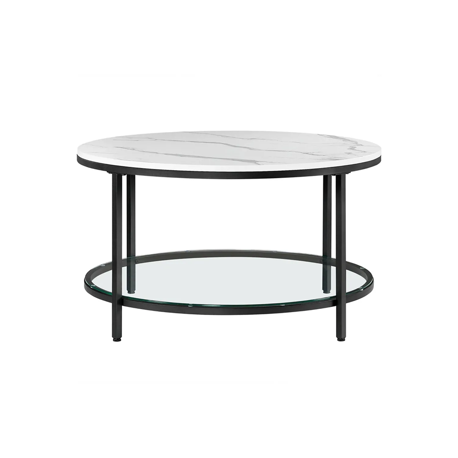 Sofabord, 80x44,5 cm, Hvit, Svart