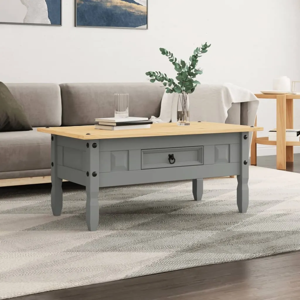 vidaXL Sofabord meksikansk Corona-stil furu 100x55x44 cm grå change2