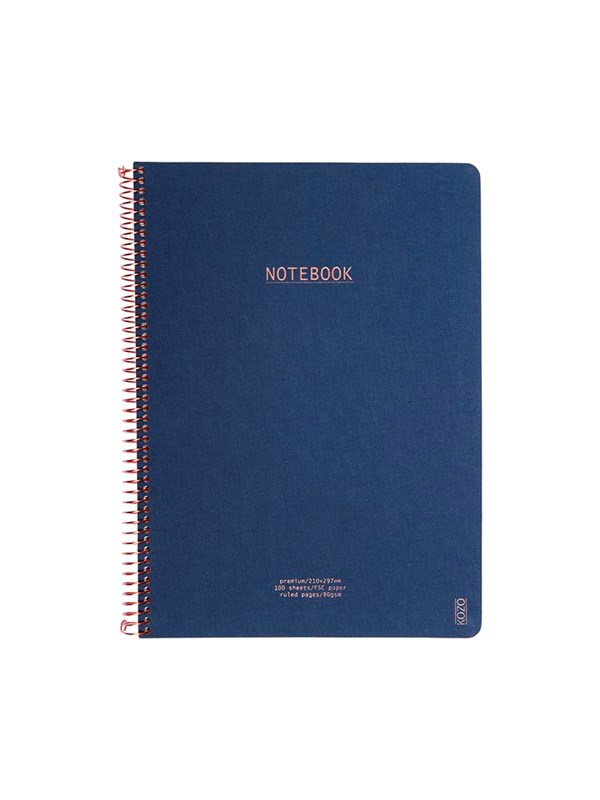 KOZO Premium Notebook A4 navy 100 pcs 80g.