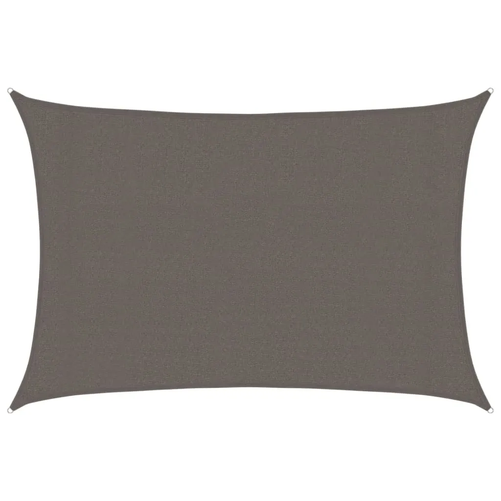 vidaXL Solseil 160 g/m² antrasitt 3x4 m HDPE
