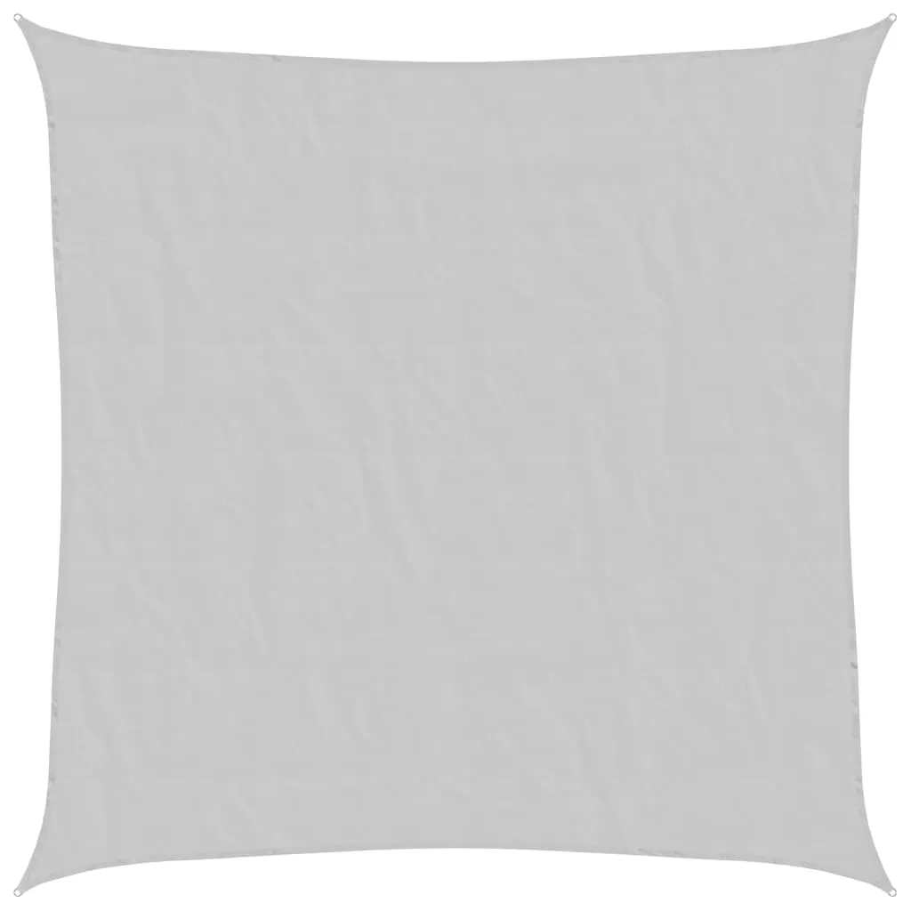 vidaXL Solseil lysegrå 4x4 m 100% polyester oxford