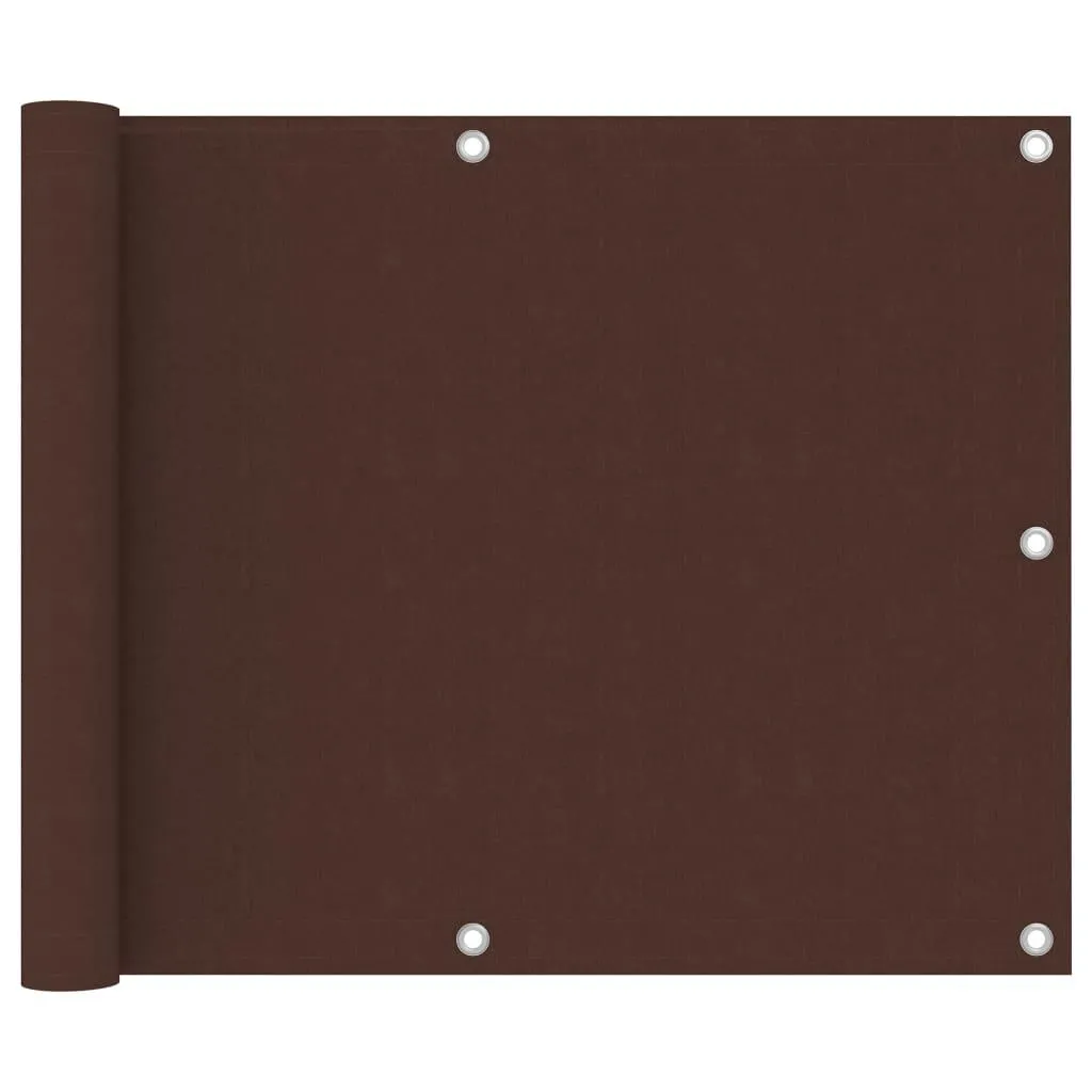 vidaXL Balkongskjerm brun 75x500 cm oxfordstoff