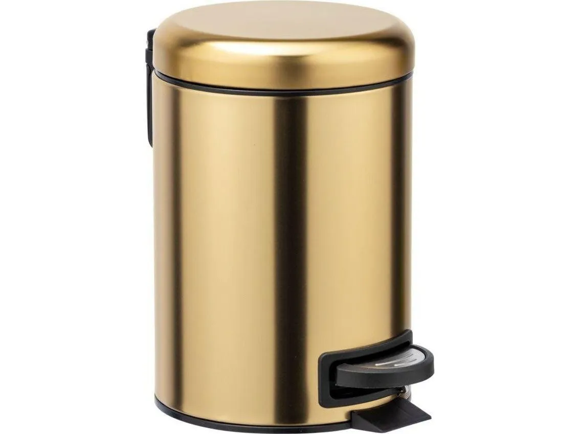 Wenko kosmetikkpedalbøtte matt gull 3 liter
