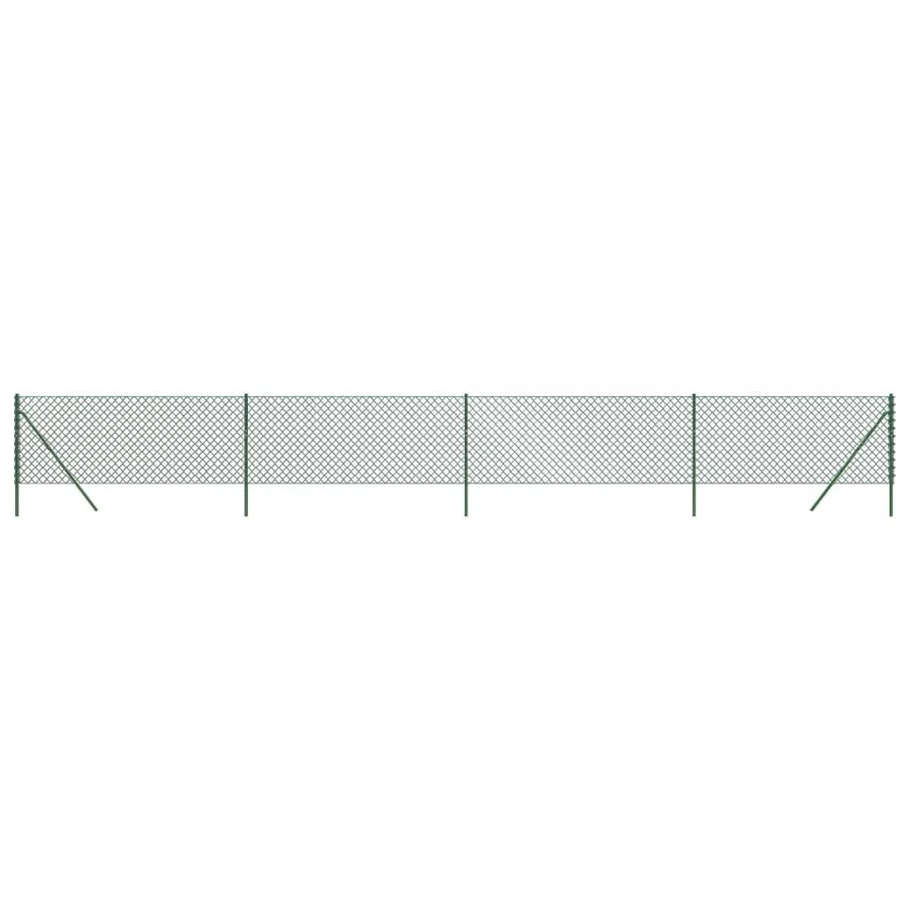 vidaXL Kjedegjerde grønn 1,1x10 m