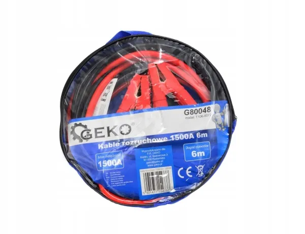 Geko startkabler 1500A, 6 m
