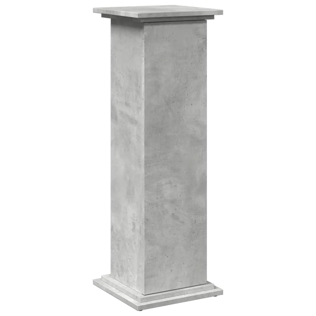 vidaXL Pidestall med oppbevaring betonggrå 31x30x90 cm konstruert tre