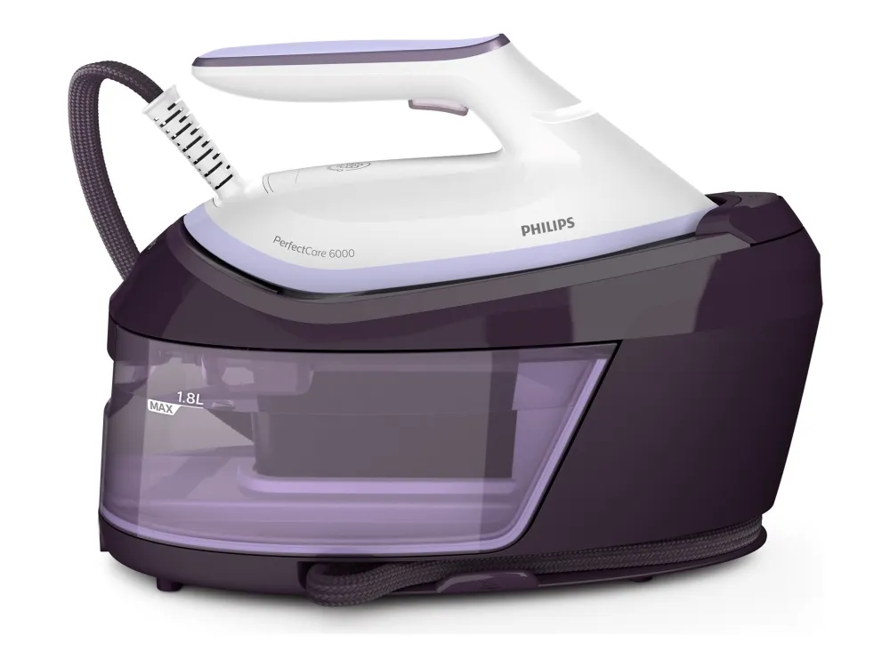 Philips PerfectCare 6000 Series PSG6024 - Dampstrykejern med automatisk slukking - såleplate: SteamGlide Plus - 2400 W