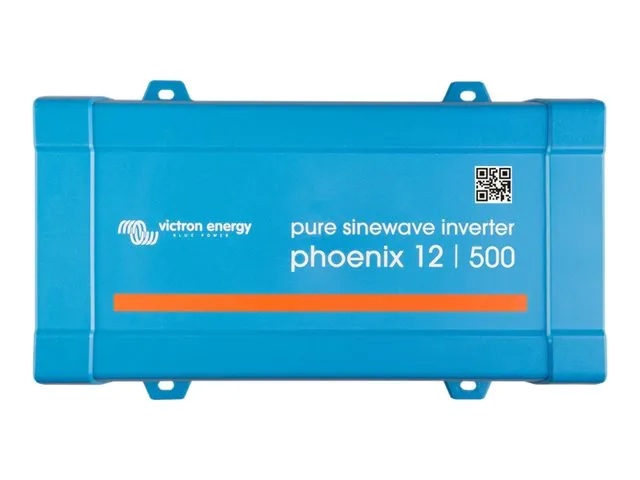 Victron Energy Phoenix 12/500 VE.Direct - DC til AC inverter - DC 12 V - 400 Watt - 500 VA - VE.Direct - utgangskontakter: 1 - Europa - blå, RAL 5012