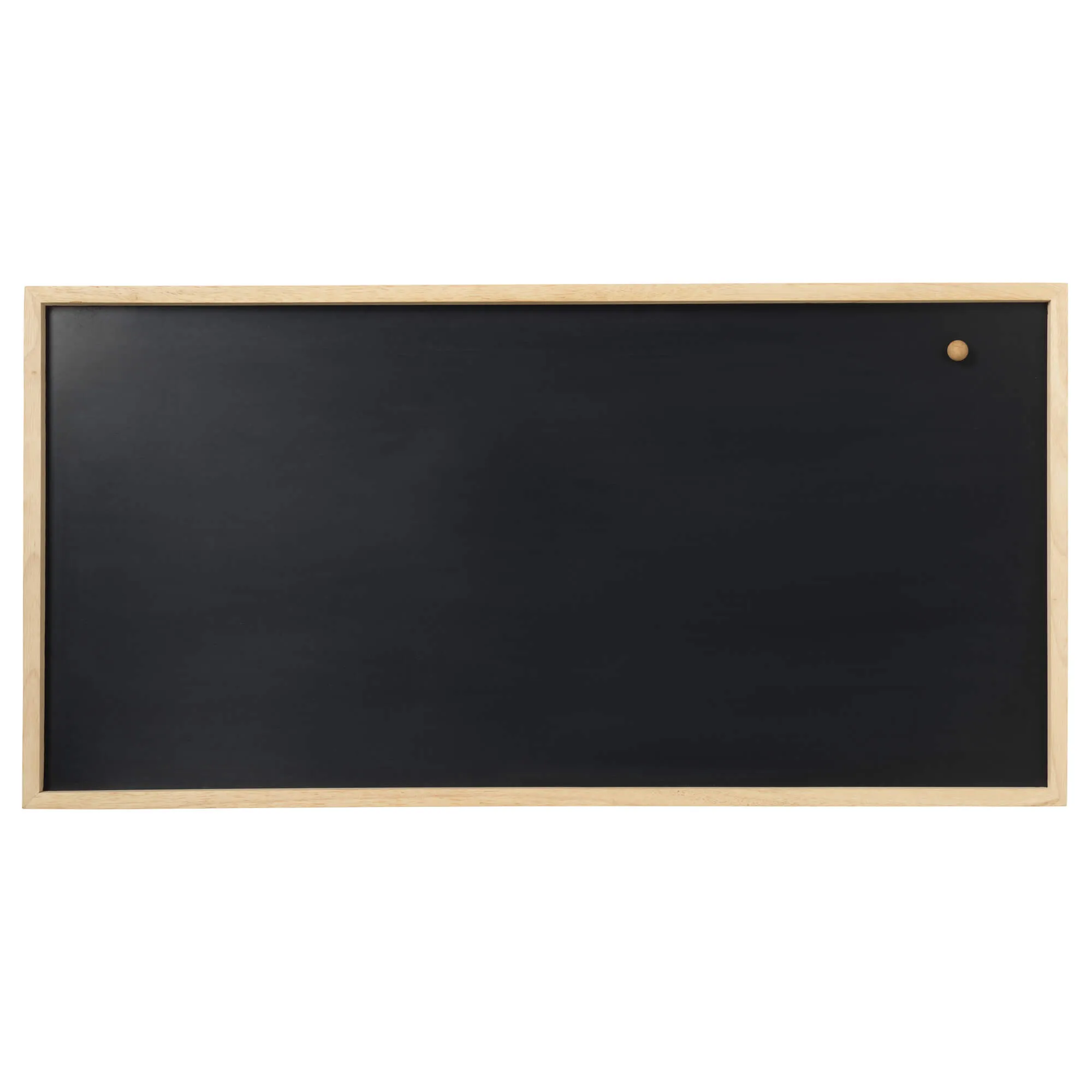 Magnetisk NAGA kridttavle 50x100 cm sort med 2,5 cm ramme i gummitræ