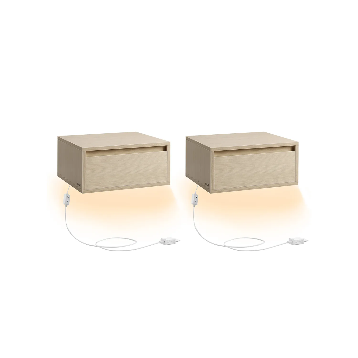 Flytende nattbord, 35x40x18 cm, Beige