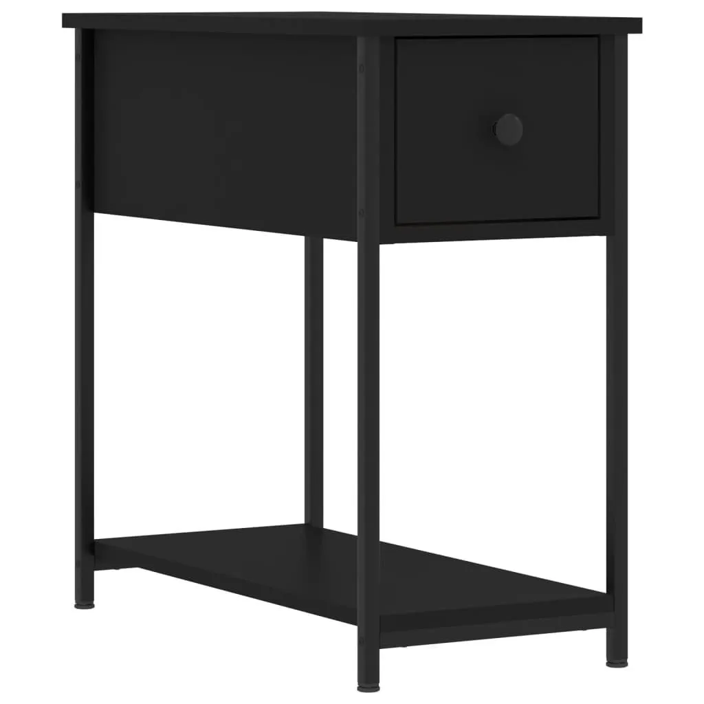 vidaXL Nattbord svart 30x60x60 cm konstruert tre